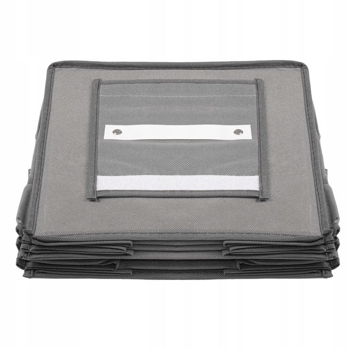 Organizator dulap Sersimo, 4 compartimente, textil, 80cm, gri