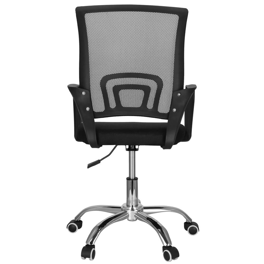 Scaun birou reglabil, ergonomic, cu brate, 87-96x54x59 cm, negru