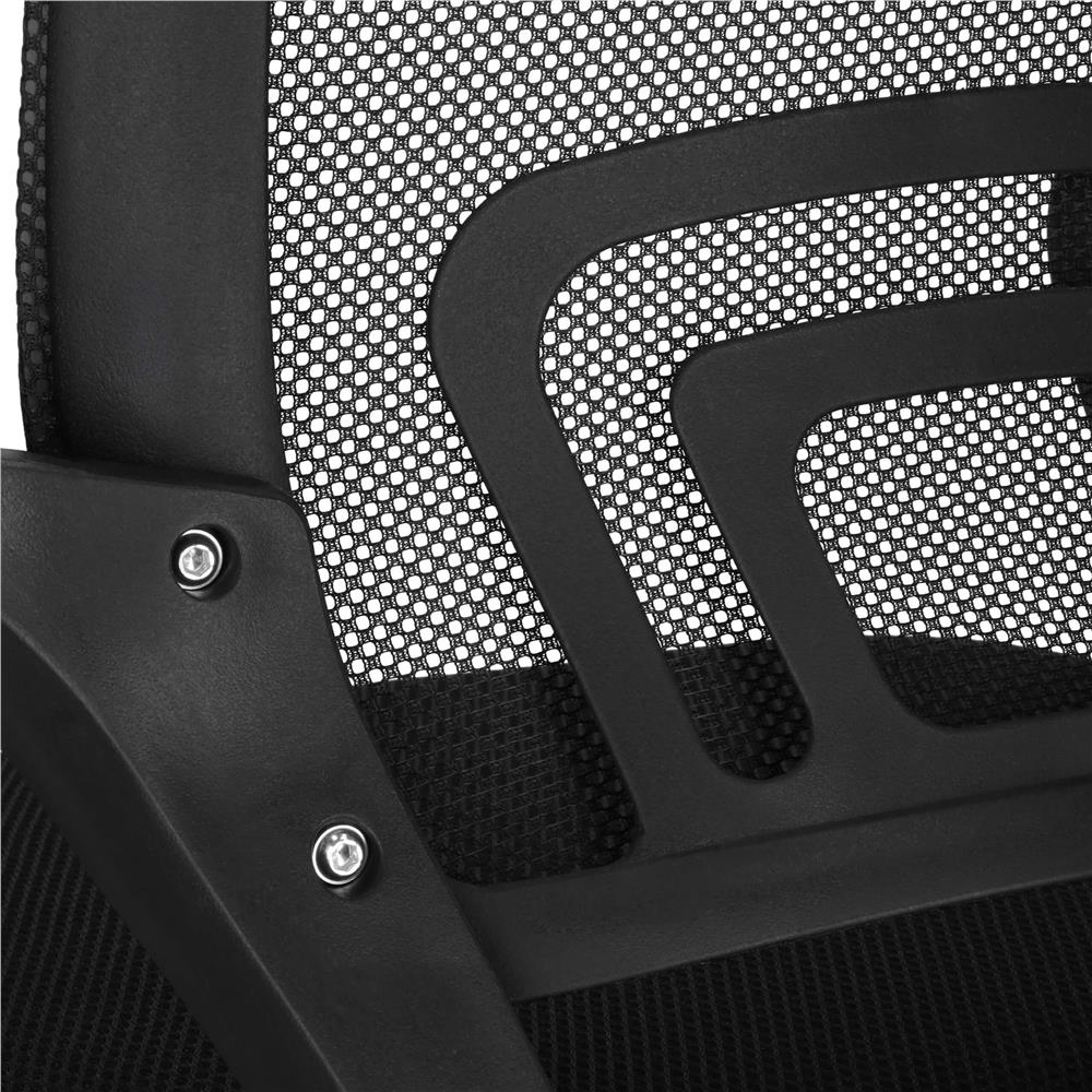 Scaun birou reglabil, ergonomic, cu brate, 87-96x54x59 cm, negru