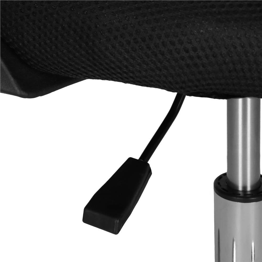 Scaun birou reglabil, ergonomic, cu brate, 87-96x54x59 cm, negru