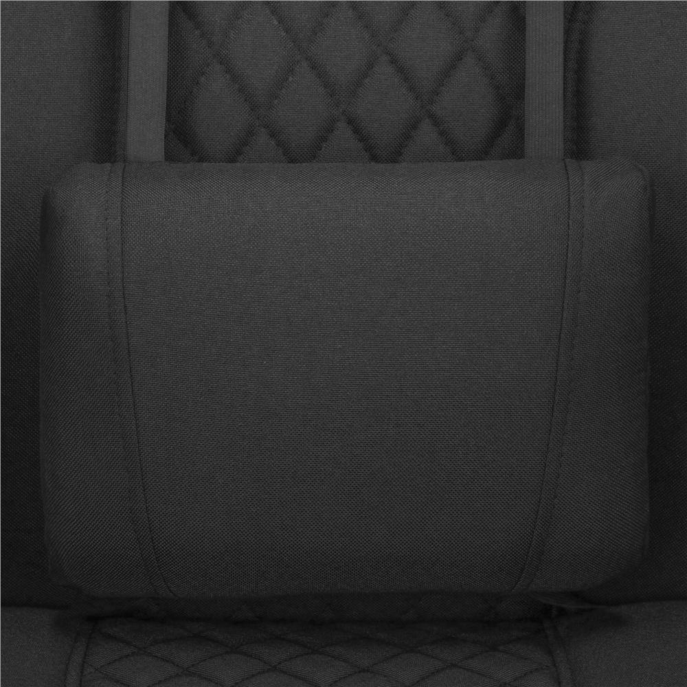 Scaun de birou ergonomic cu reglaj pe inaltime, functie de balans si perna lombara, 59x52x125 cm, negru