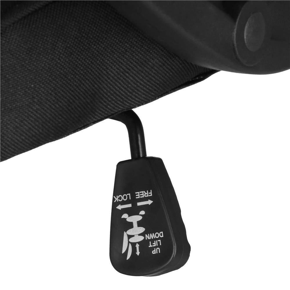 Scaun de birou ergonomic cu reglaj pe inaltime, functie de balans si perna lombara, 59x52x125 cm, negru