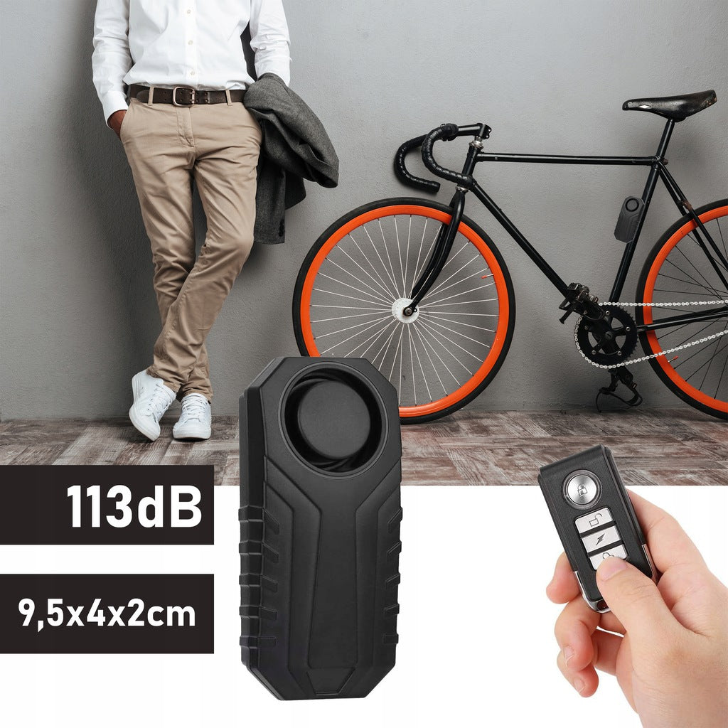 Alarma anti furt pentru biciclete si motociclete, senzor de vibratii, impermeabila, cu telecomanda, 113 db - 14
