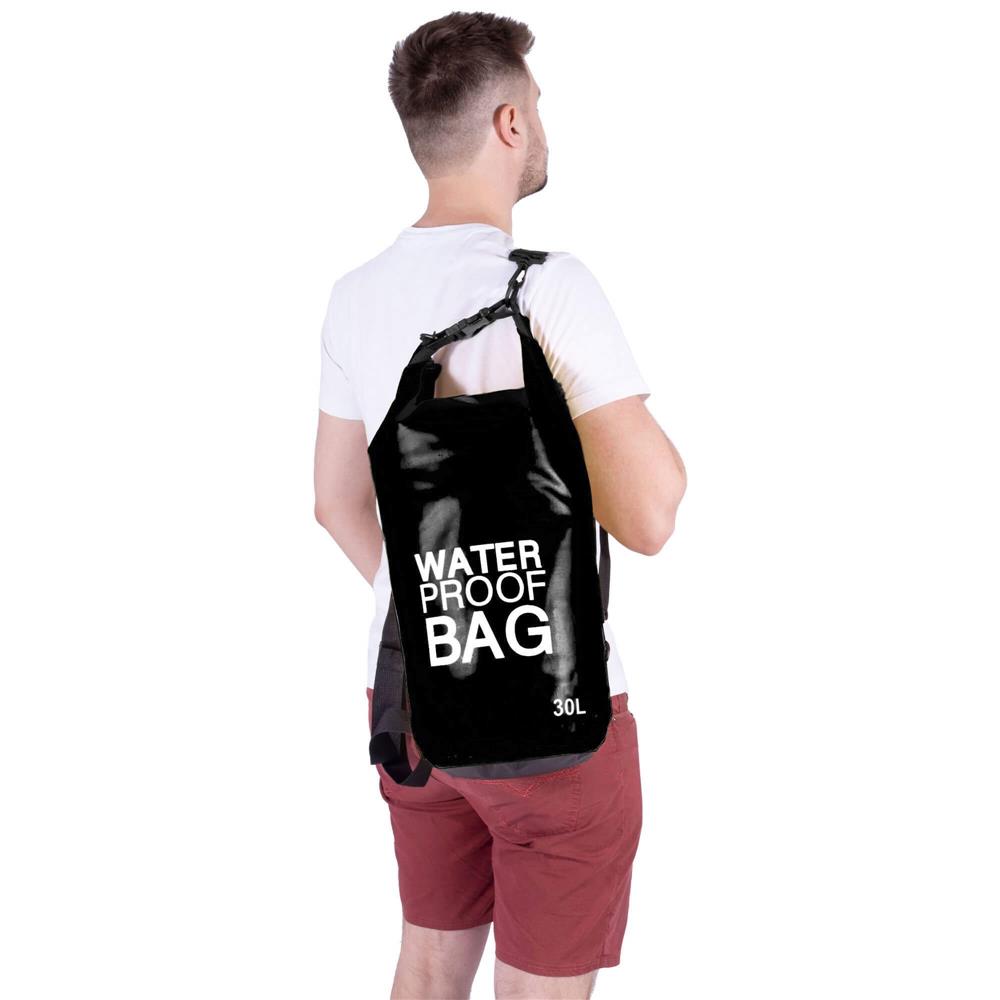 Geanta de plaja sau navigatie, impermeabila, 30 litri, negru