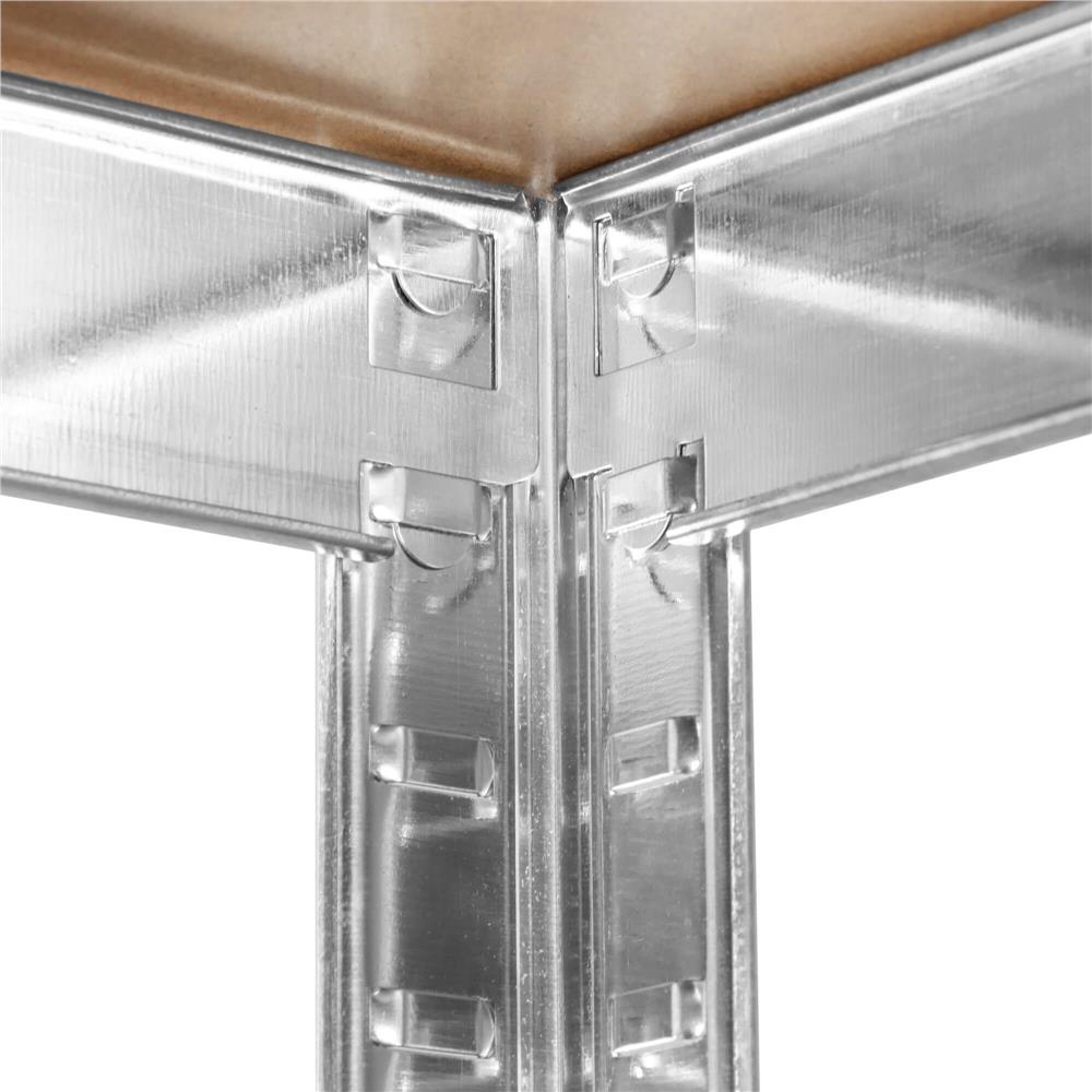 Raft cadru metalic modular pentru depozitare, 6 polite, 225x110x50cm, sarcina 900kg