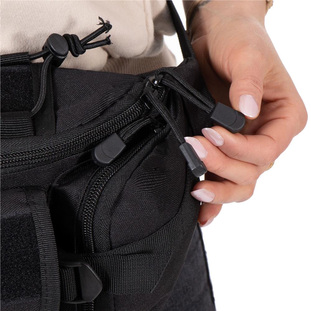 Borseta incapatoare pentru umar sau brau, impermeabila, unisex, 37x19cm, negru