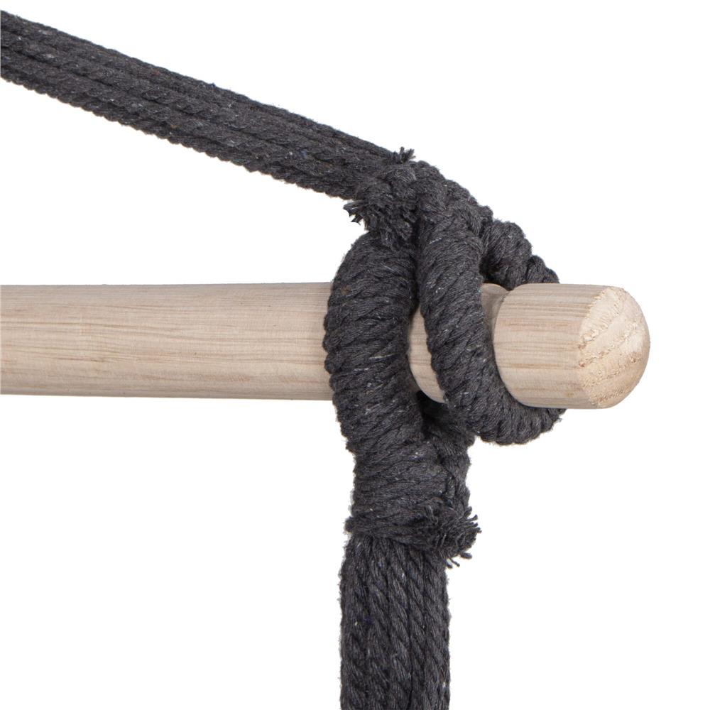 Hamac tip leagan suspendat pentru casa sau gradina, gri cu perne, 130x100cm, 150kg