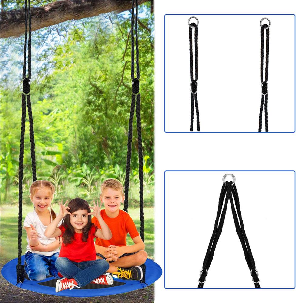 Leagan tip cuib Sersimo NS24, diametru 110cm, inaltime reglabila, pentru exterior, sarcina 150 kg, Albastru Negru