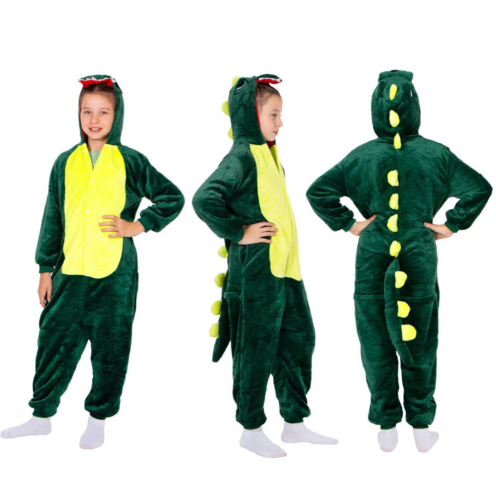 Pijama tip salopeta pentru copii, model Dragon, marime 110-120cm