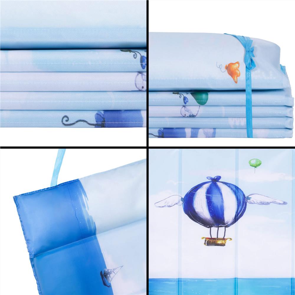 Saltea pentru plaja pliabila, din spuma, ultra-usoara, cu maner de transport, 60x180cm, albastru