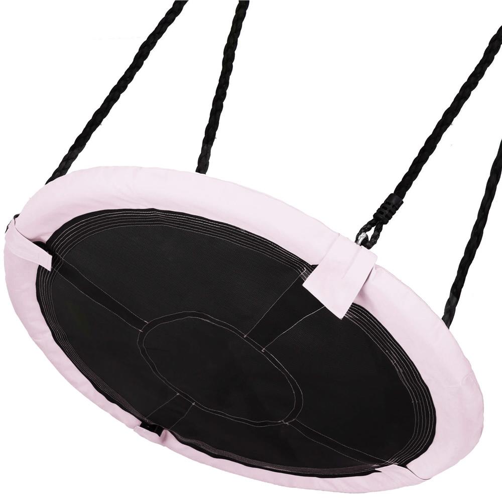 Leagan tip cuib Sersimo NS25, diametru 110cm, inaltime reglabila, pentru exterior, sarcina 150 kg, Roz pal