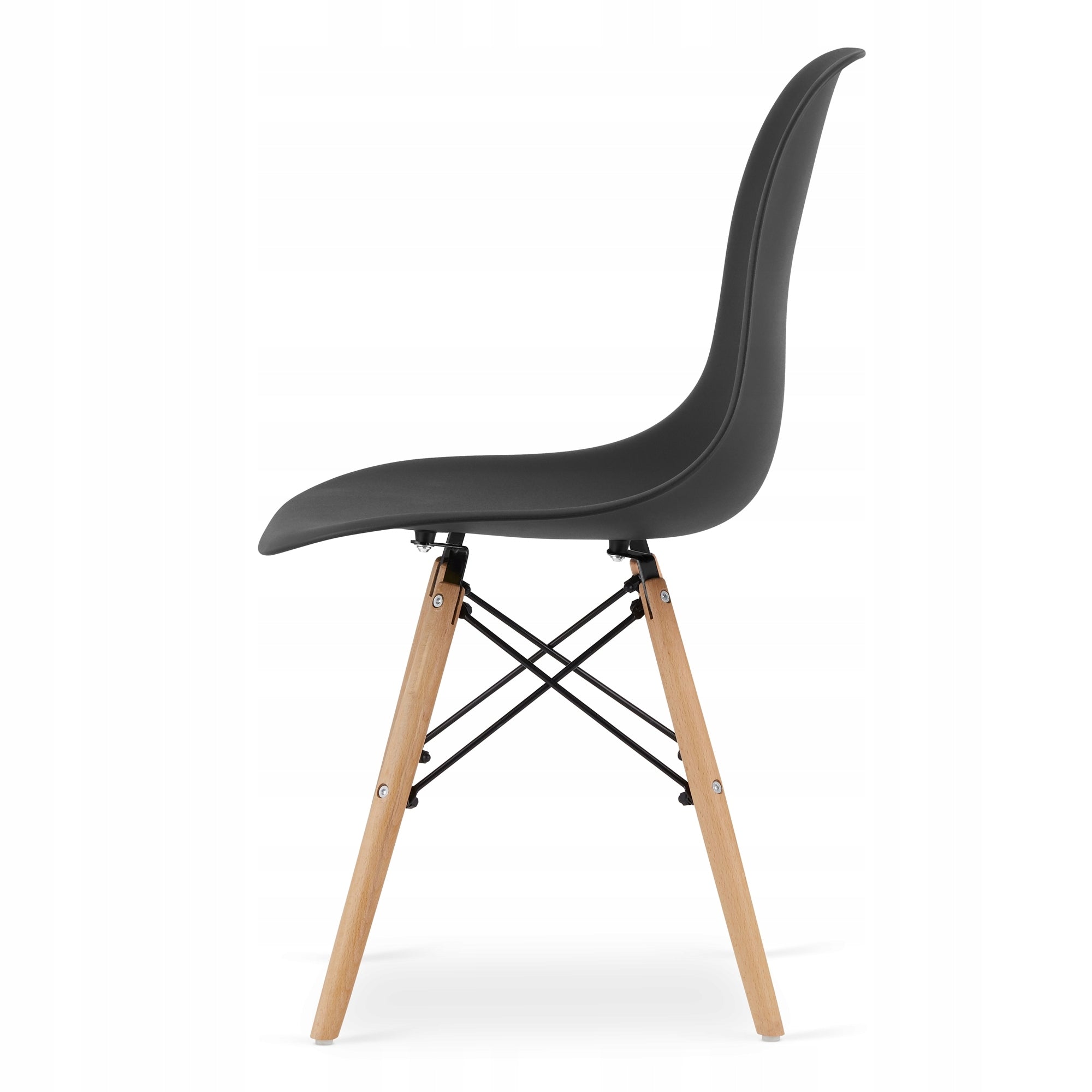 Set 4 scaune dining Scandinav pentru bucatarie, 38x42x82cm, negru