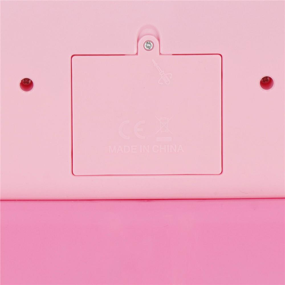 Masa toaleta pentru copii, cu taburet, 19 accesorii joaca, din plastic, 37x20x60 cm, roz