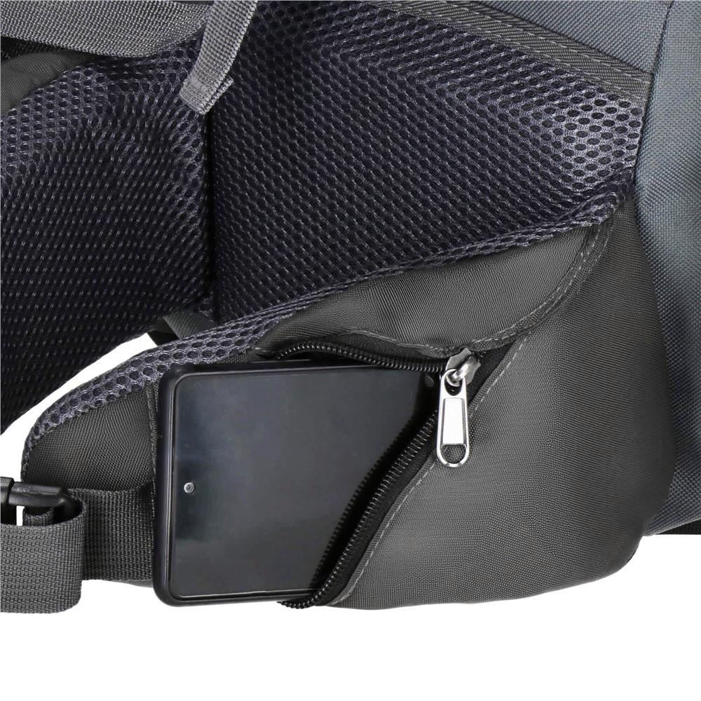 Rucsac tactic militar pentru drumetie, cu husa de ploaie, 90 litri, 25 kg, 74x32x20 cm, gri albastru - 7
