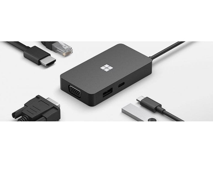 MS Surface USB-C Travel Hub COMM DA/FI/NO/SV Hdwr Black, "1E4-00004"