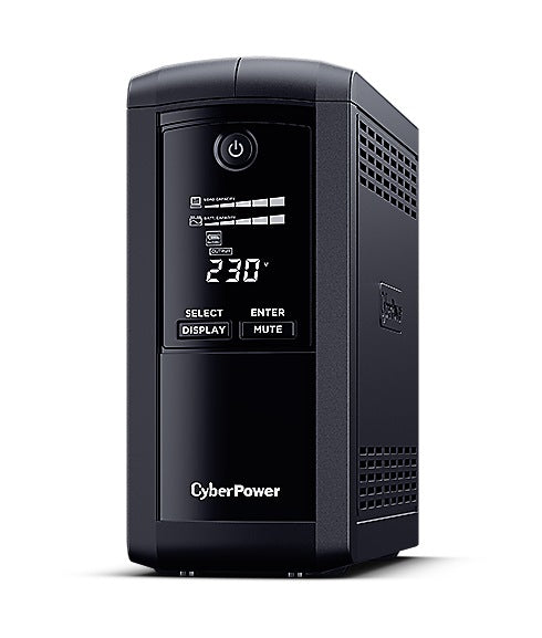 UPS CYBER POWER Line Int. cu management,LCD,tower, 1000VA/ 550W,AVR,4xSchuko,LCD,1x12V/9Ah,Backup 1-8 min,incarc 8h,USB,RS232,RJ45,GreenP,"VP1000ELCD"