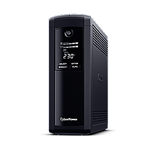 UPS CYBER POWER Line Int. cu manag,tower,1600VA/ 960W,AVR,5xSchuko,LCD,2x 12V/9Ah,Backup 1-8 min,incarcare 8h,conector USB,RS232,RJ45,GreenP,"VP1600ELCD"