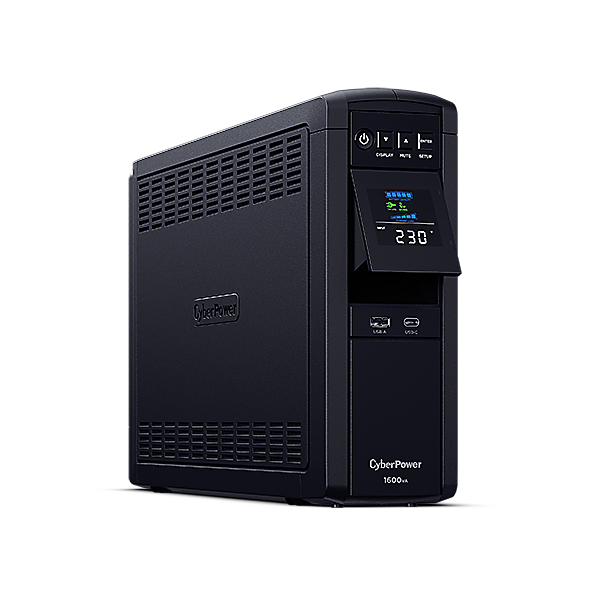 UPS CYBER POWER Line Int. cu Sinusoida Pura,tower,1600VA/ 1000W,AVR,6xShucko,LCD,2x12V/9Ah,Backup 3-10min,incarc.8h,USB,RS232,RJ45,GreenP,seria CP,"CP1600EPFCLCD"