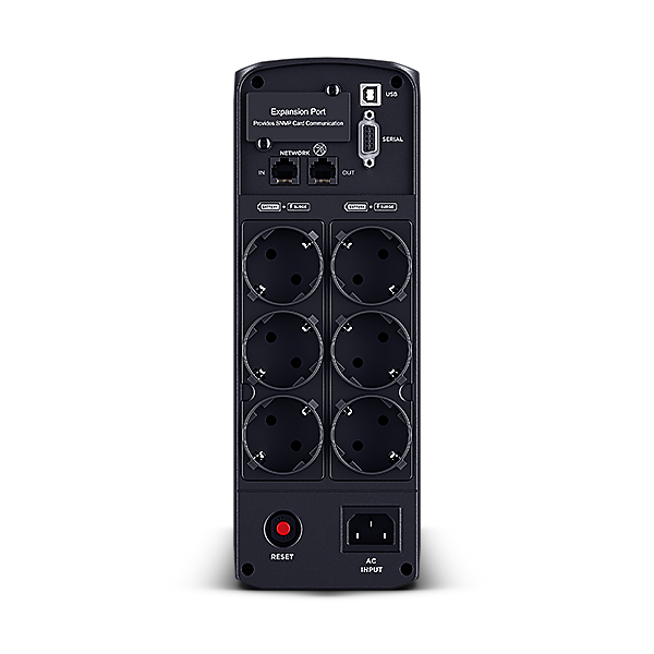 UPS CYBER POWER Line Int. cu Sinusoida Pura,tower,1600VA/ 1000W,AVR,6xShucko,LCD,2x12V/9Ah,Backup 3-10min,incarc.8h,USB,RS232,RJ45,GreenP,seria CP,"CP1600EPFCLCD"