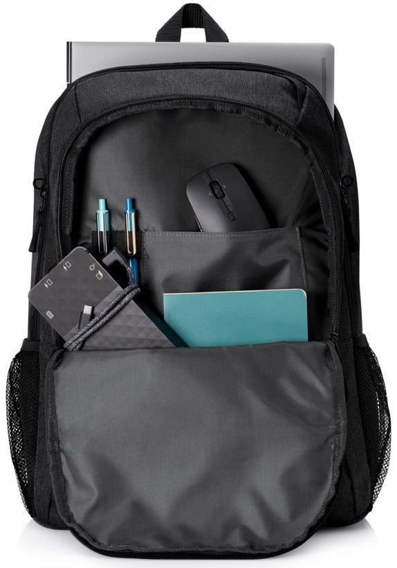 RUCSAC HP, pt. notebook de max. 15.6 inch, 1 compartiment, buzunar frontal, buzunar lateral x 2, textil, negru, "1X644AA"