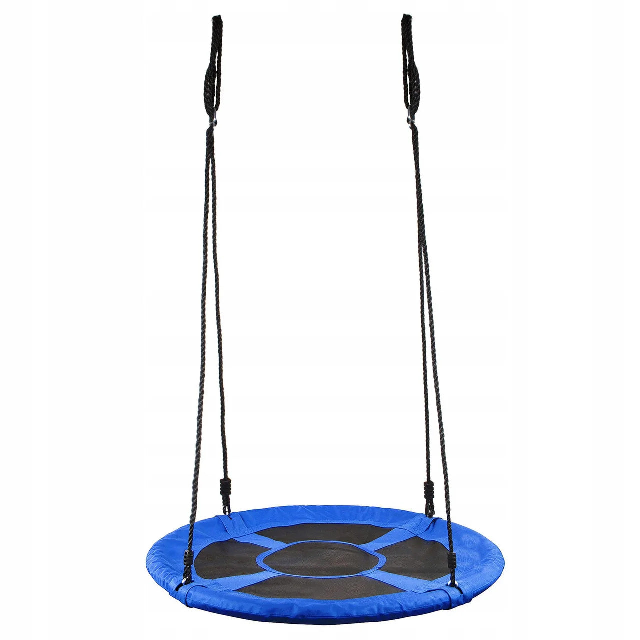 Leagan tip cuib Sersimo NS8, diametru 90cm, inaltime reglabila, pentru exterior, sarcina 150 kg, Albastru Negru