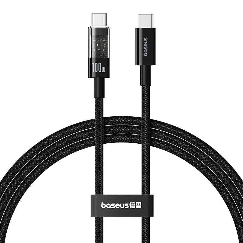 CABLU alimentare si date Baseus Gem, Fast Charging Data Cable pt. smartphone, USB Type-C la USB Type-C 100W, 1m, negru "P10373000111-00" - 6932172658779