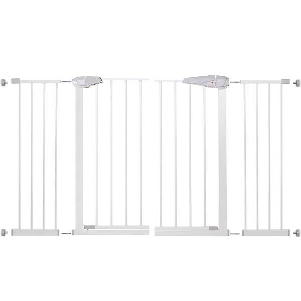 Poarta de siguranta Safety Gate pentru scari, ajustabila 132-141 cm, din otel, alba