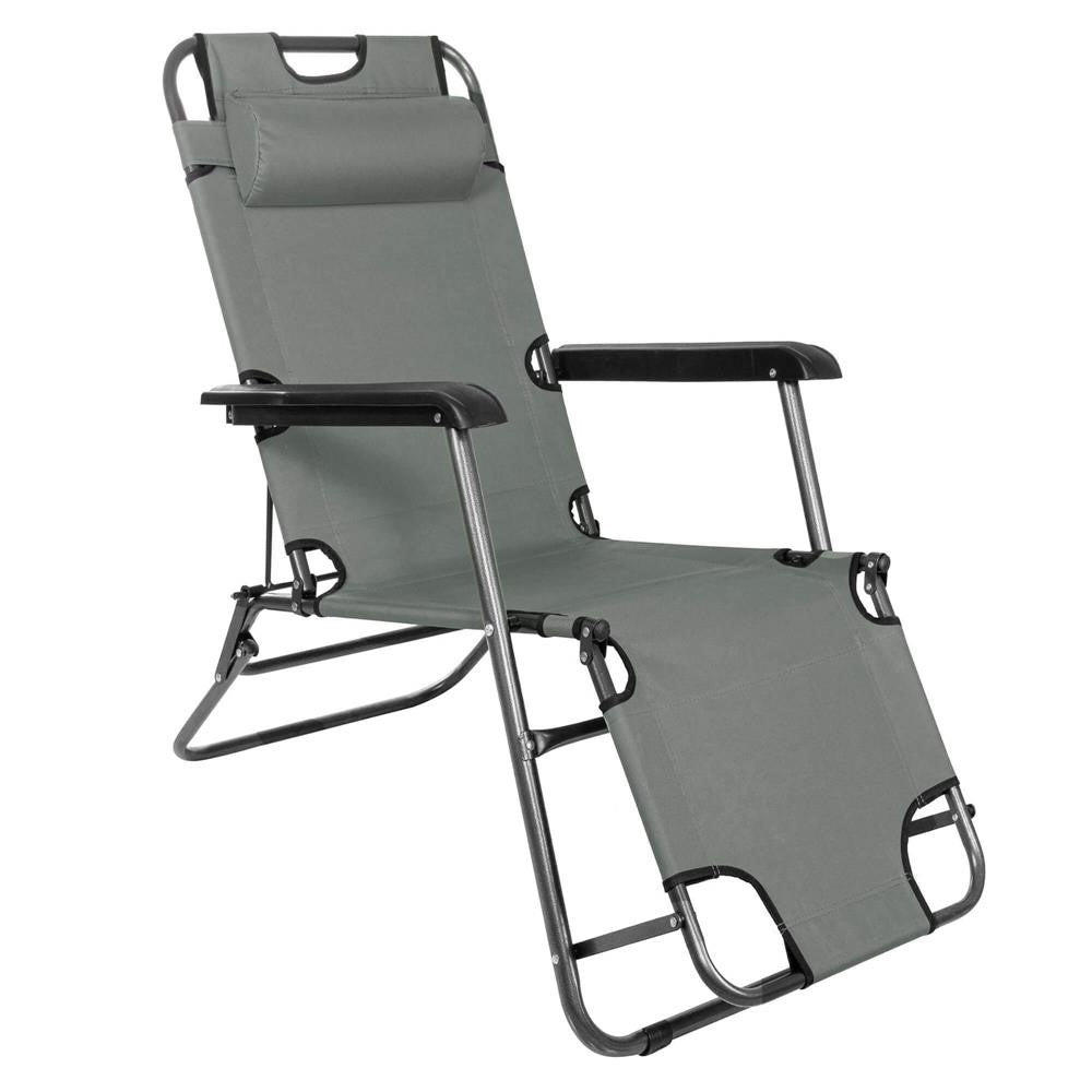 Sezlong pliabil SERSIMO GC30, Relax Zero Gravity, 80x60x153cm, gri mediu