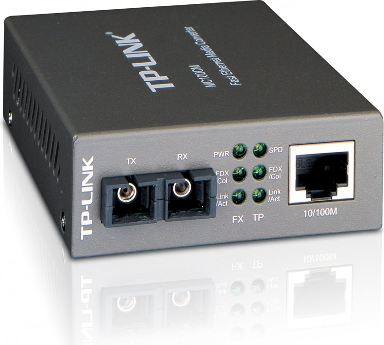 MEDIA CONVERTOR Tp-Link RJ45 10/100M la fibra SC multi-mode 100M, Full-duplex, pana la 2Km, montabil in sasiu 