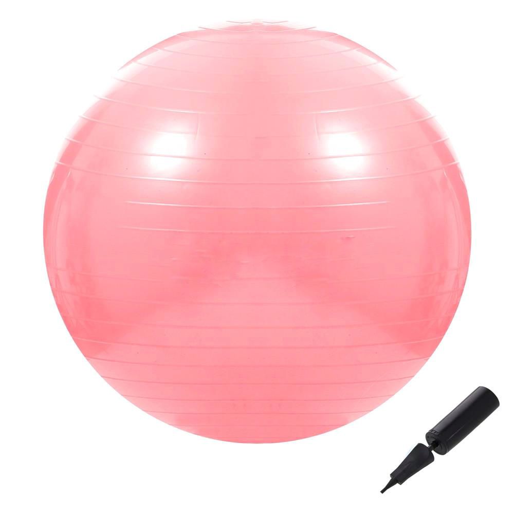 Minge pentru fitness sau yoga 75 cm, pompa inclusa, roz