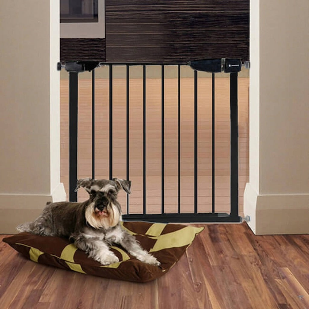 Poarta de siguranta Safety Gate pentru scari, ajustabila 131-138 cm, din otel, neagra