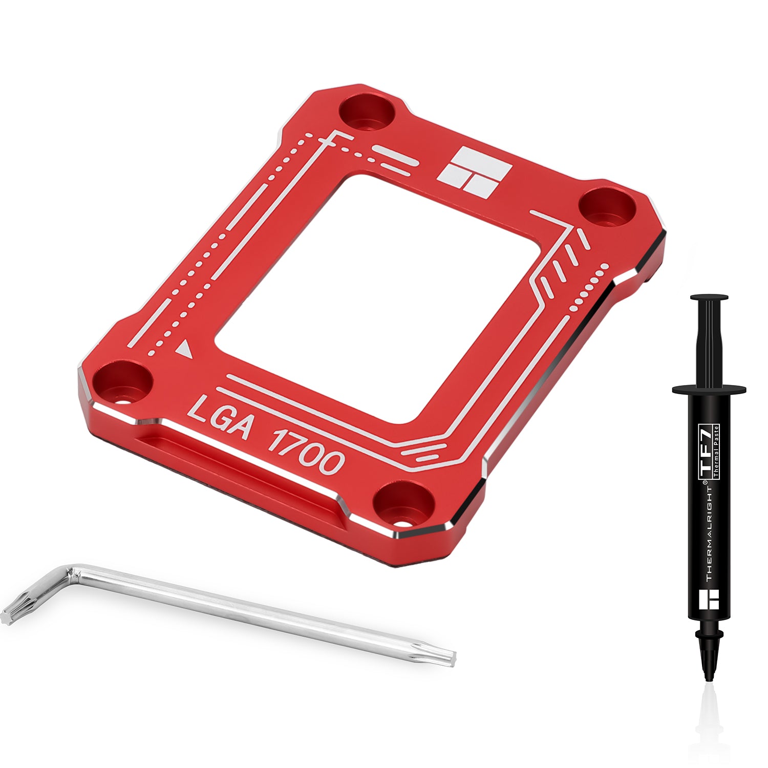 Contact frame Thermalright, compatibil LGA 1700 aliaj aluminiu, 54x70x6mm, rosu, "LGA 17XX-BCF-RED"