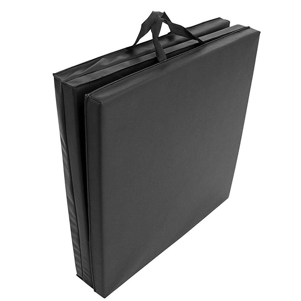Saltea fitness groasa pentru antrenamente gimnastica, pliabila, PVC, 180x60x5cm, negru