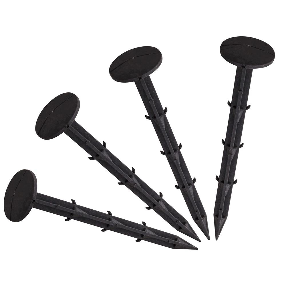 Set 100 cuie plastic fixare folii, tip ancora harpon, 150x33 mm, negru