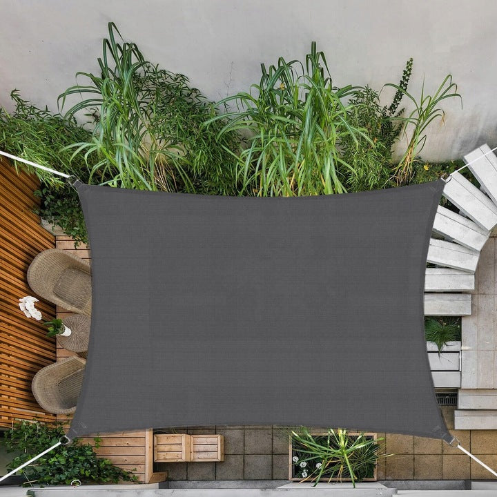 Copertina prelata de soare, dreptunghiulara, impermeabila cu protectie UV, 4x2m, gri