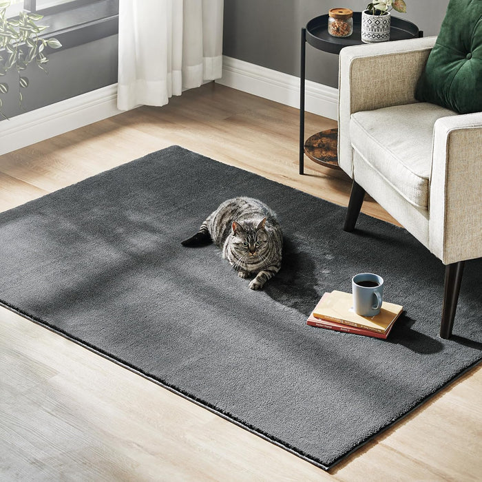 SONGMICS Covor decorativ antiderapant, lavabil la masina, 120x170 cm, gri carbune - BazarOltenia