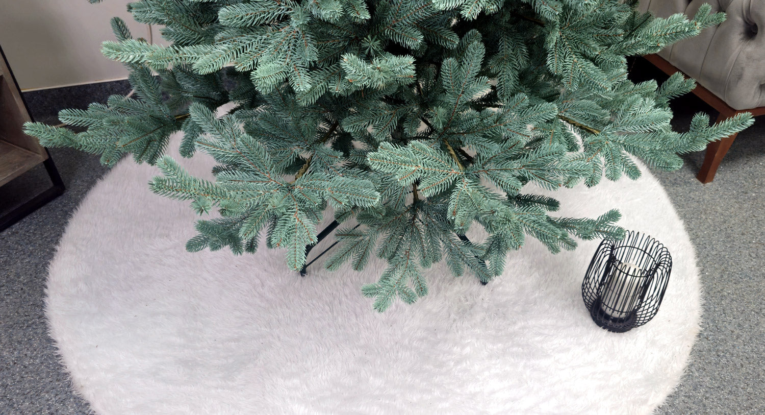 Brad artificial Christmas Deluxe by Sersimo, Viena Select argintiu, integral 3D, 210cm