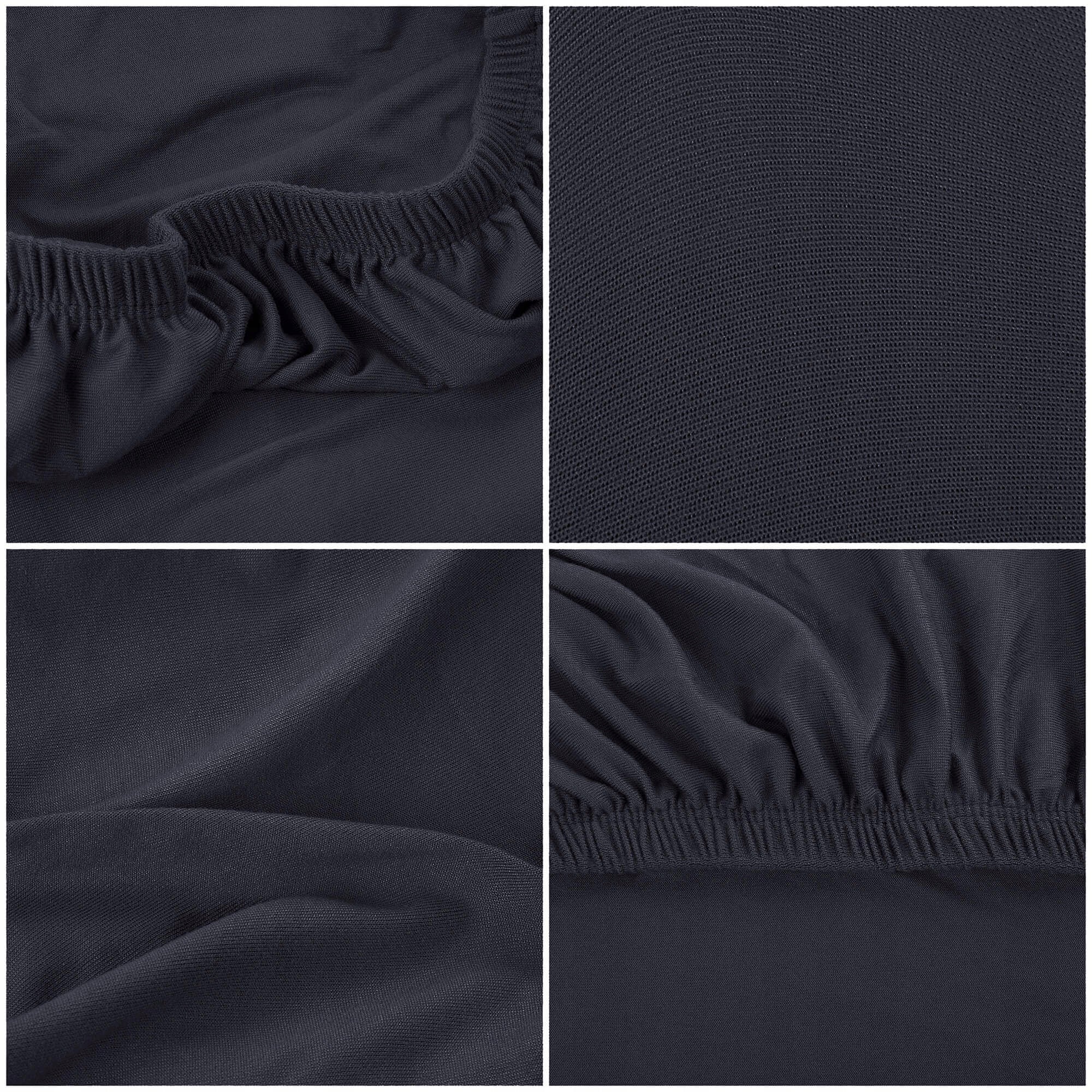 Set 4 huse universale pentru scaun, marime universala, poliester si spandex, 45 cm x 60 cm, bleumarin inchis