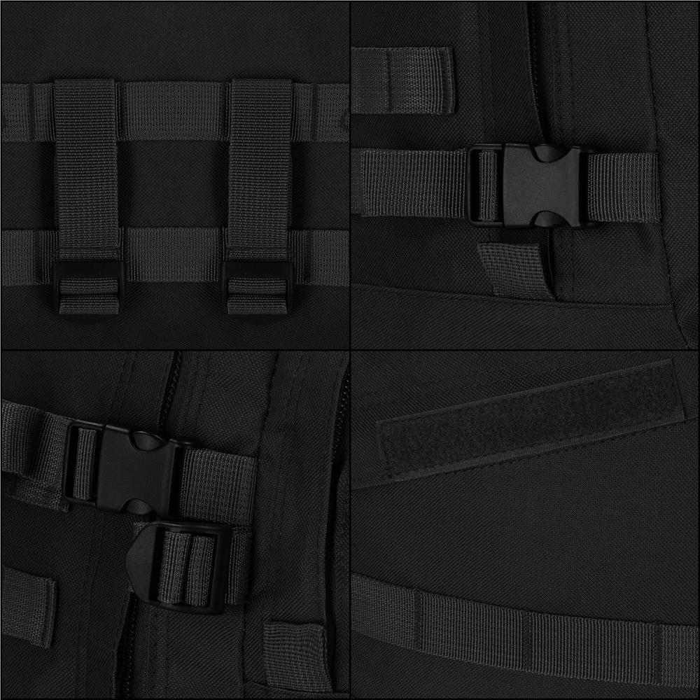 Rucsac militar pentru drumetie, impermeabil, compartimentat, 35L, negru