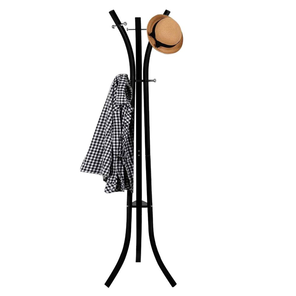 Cuier din metal Sersimo, 9 agatatoare, 180cm, negru