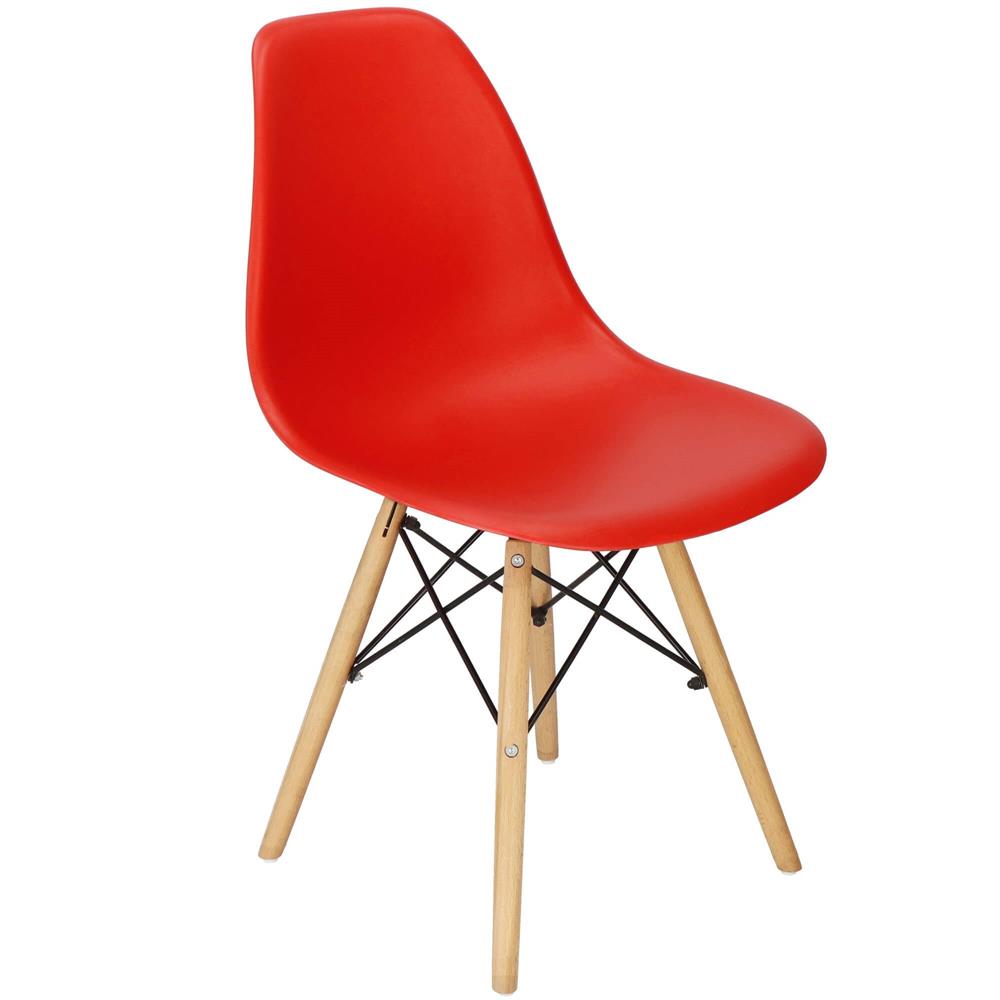 Scaun dining Scandinav pentru bucatarie, 38x42x82cm, rosu