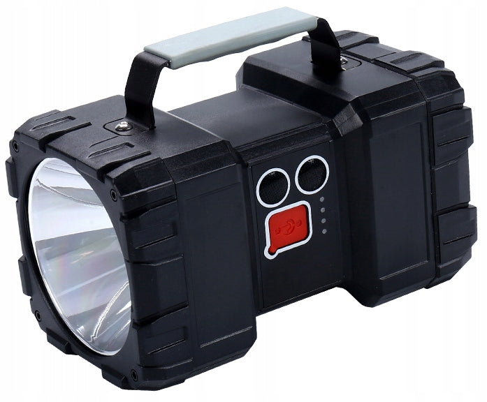 Lanterna multifunctionala, reincarcabila, power bank, 800lm, 7 moduri de luminare la 2 capete, negru