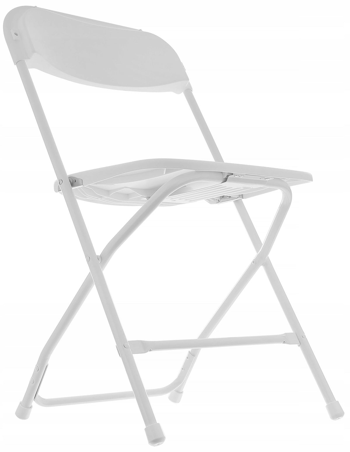 Set 2 scaune pliabile, structura otel cu sezut HDPE, 46x50x80cm, maxim 150kg, alb