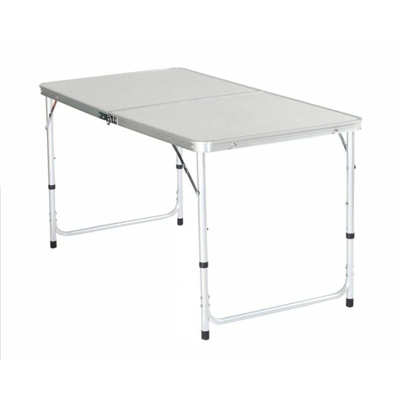 Set masa pliabila reglabila si 4 scaune, tip valiza, gri, 120x60cm