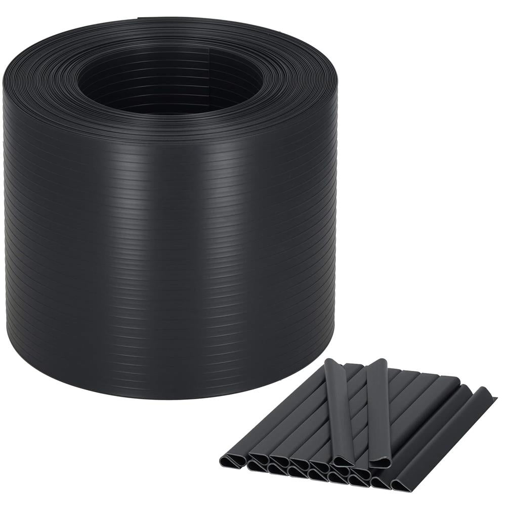 Panou de gard pentru intimitate in gradina, PVC Premium, 26 x 0.19 m, gri antracit