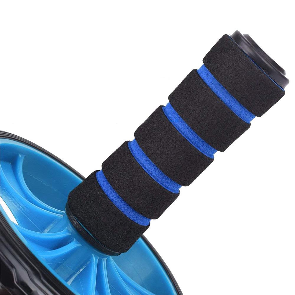 Aparat fitness tip roata pentru abdomene, negru albastru