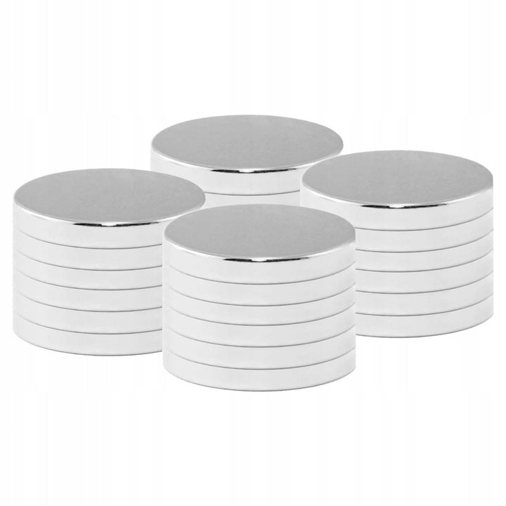 Magneti mici pentru tabla magnetica flipchart, 20 bucati, 8mm, argintiu
