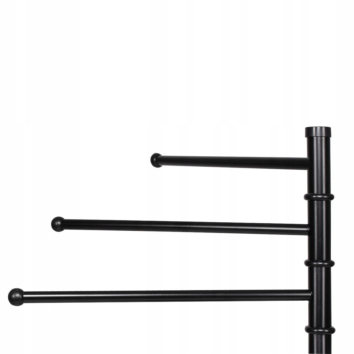 Suport cuier pentru prosoape cu 3 brate egale 32 cm, inaltime 86 cm, negru