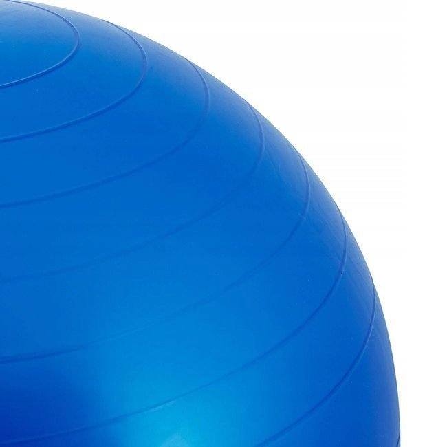 Minge pentru fitness sau yoga 85 cm, pompa inclusa, albastra