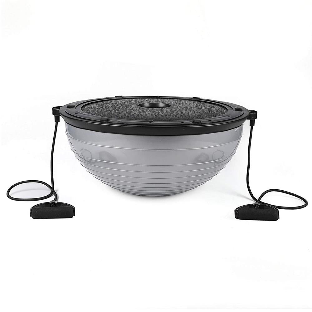 Minge fitness pentru echilibru, cu extensoare si pompa inclusa, 200kg, 57x25cm, gri